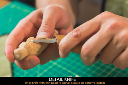 BeaverCraft Wood Spoon Carving Tools Kit S17 with Wood Carving Hook Knife & Sloyd, Chip Whittling Knives for Spoon Carvers - Whittling Tools Set with Knife Leather Strop Polishing Compound, Tool Case