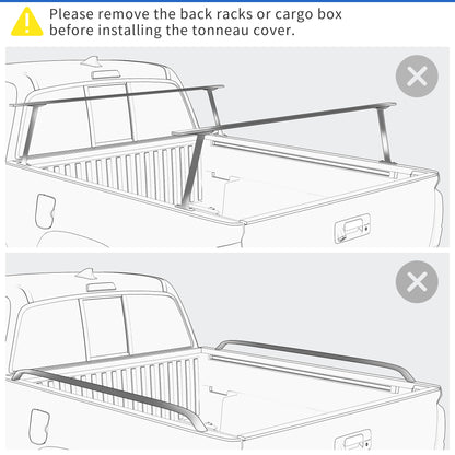 OEDRO Soft Roll Up Truck Bed Tonneau Cover Compatible with Toyota Tacoma 2024 2025 2026 (Excl. Trail) 5 Ft Bed with Track Rail System