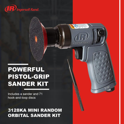 Ingersoll Rand 3128KA Mini Random Orbital Sander Kit