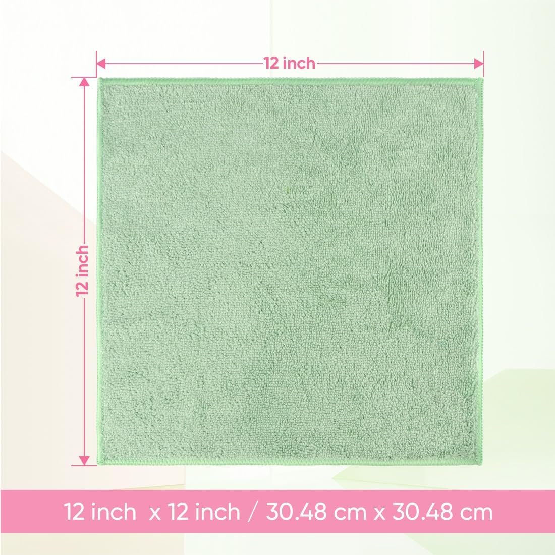 12 Pack, 12x12 Inch, Set HOMEXCEL Microfiber Washcloths Highly Absorbent and Soft Face Towel, Multi-Purpose Wash Cloths