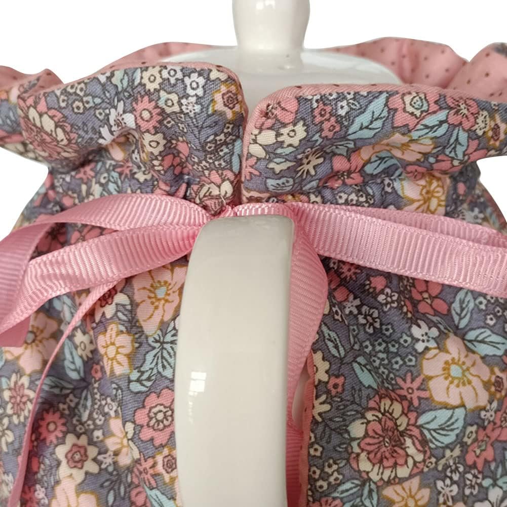Cotton Tea Cozy, Vintage Garden Style Teapot Cover, Dust Proof Insulated Kettle Quilt for Home Kitchen