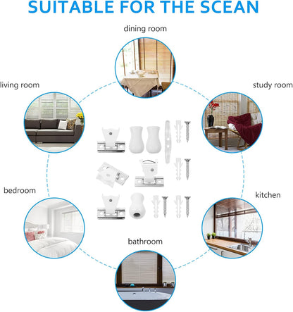 1 Set Roller Blind Repair Kit for Window Shade Brackets Pull End Curtain Accessories