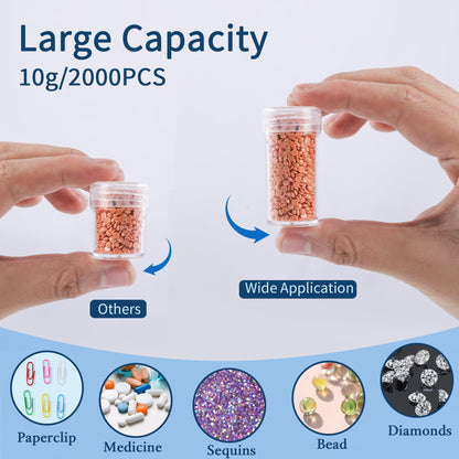 LYMUSUMI 30 Slots Diamond Art Storage Containers for Adults Portable Bead Storage Boxes for Diamond Painting Accessories and Tools（Purple）