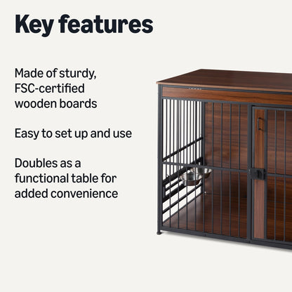 Amazon Basics Furniture Style Dog Crate, 48 Inches