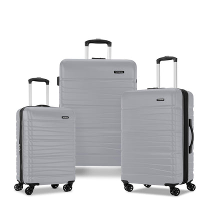 Samsonite Evolve SE Hardside Expandable Luggage with Double Spinner Wheels, Titanium, 3PC Set (CO/M/L)