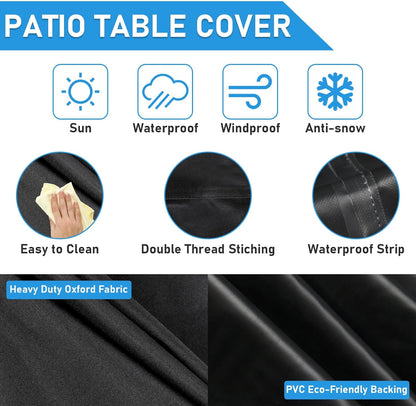 16 Inch, 16 16 17 Inch Patio Ottoman Cover Square Waterproof Outdoor Side Table Furniture Covers, Heavy Duty Outdoor