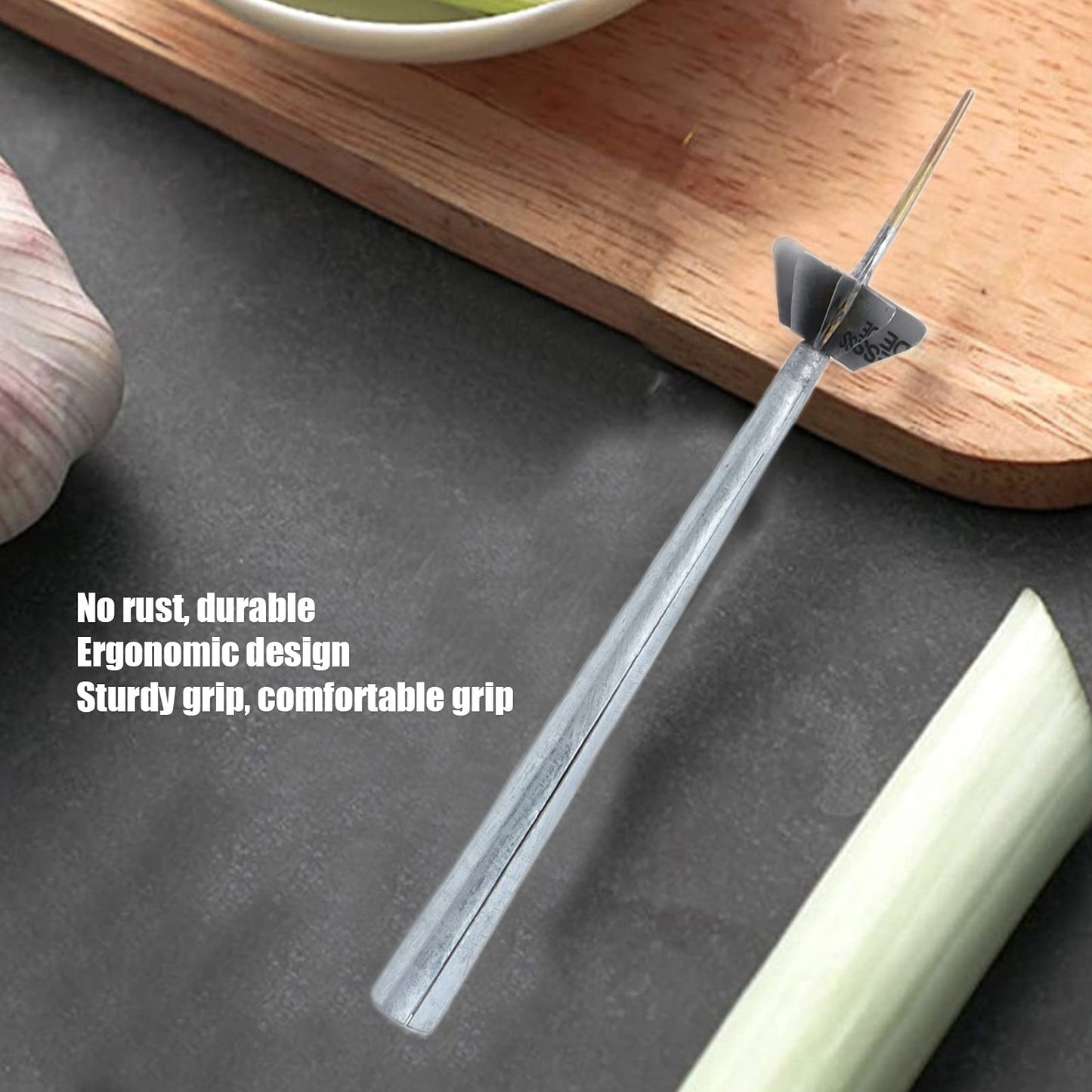 Plum Blossom Scallion Knife, Stainless Steel Onion Knife Shred Silk The Knife for Cutting Vegetable Onions Green Peppers