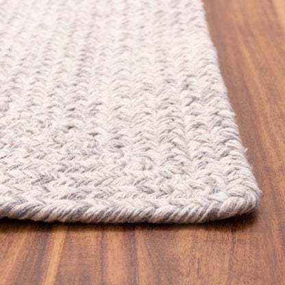 Super Area Rugs Farmhouse Braided Rug, Cotton Kitchen Reversible Carpet, Gray & White, 2' X 3'