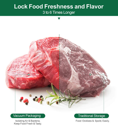UTILIMATES Vacuum Sealer Bags for Food, BPA-free Heavy Duty Vacuum Sealer Bags Rolls 8 Inch 50 Feet 2-pack, Ideal for Custom Fit Food Saver, Seal a Meal, or Sous Vide