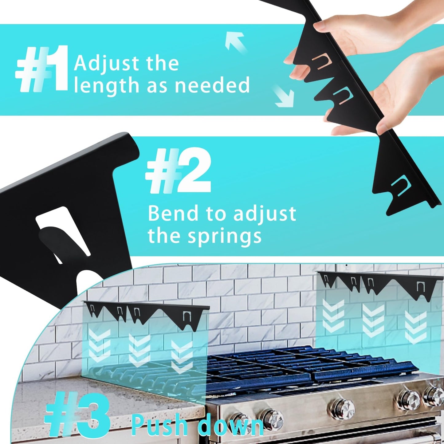 Stove Gap Covers Stainless Steel, 2 Pack Stove Gap Filler Easy Retractable Length 13.8" to 27.5", Width 0.79" ALMCALS Stove Gap Guards Range Trim Kit, Heat Resistant Guard Between Stove Top & Counter