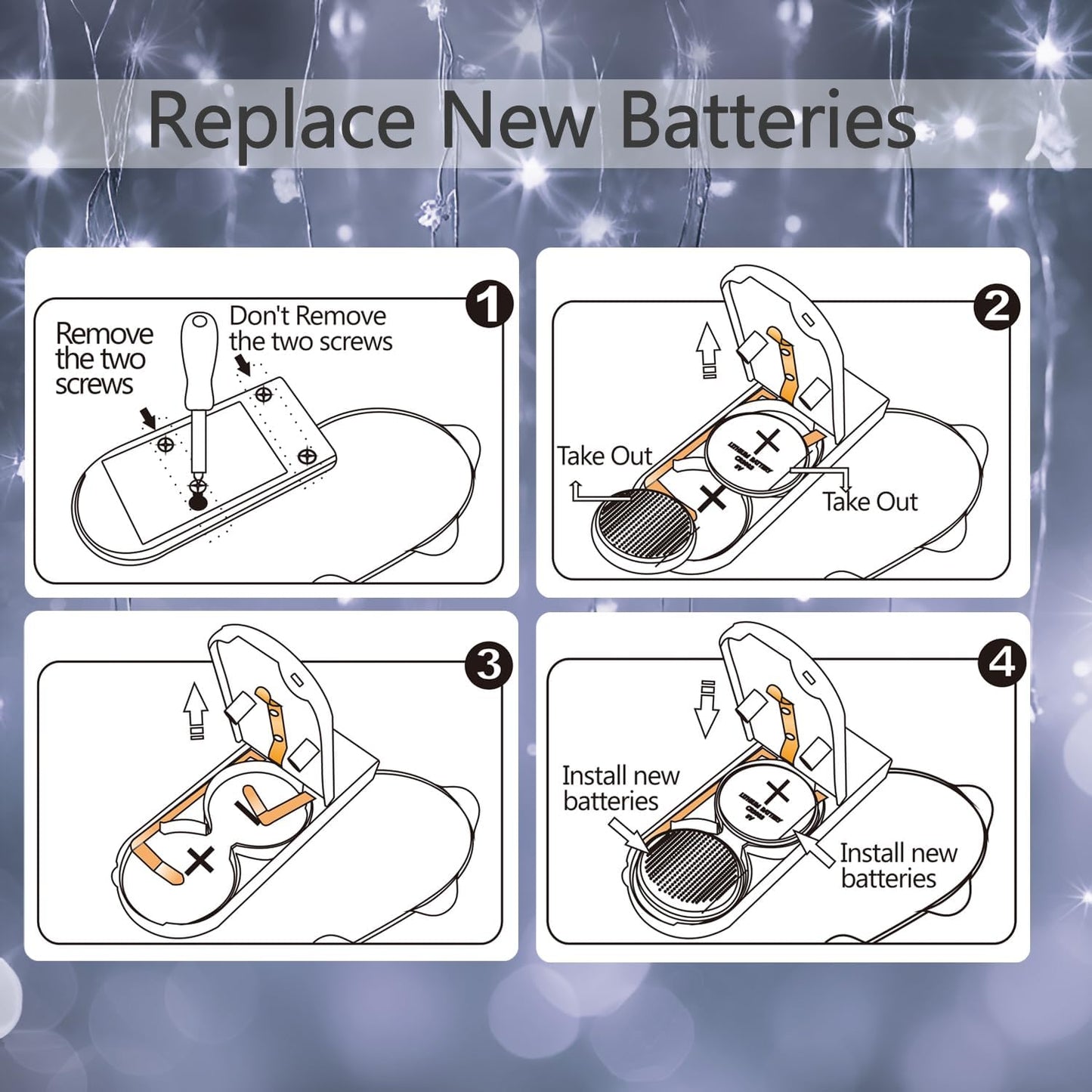 6 Pack Mini Fairy Lights, Battery Operated String Lights with Timer, 20LED Cool White Waterproof Twinkle Lights