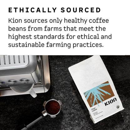 Kion Organic Coffee | Tested for Toxins | Roasted to Maximize Health and Taste | Whole Bean Dark Roast 12 Oz (3 Pack)