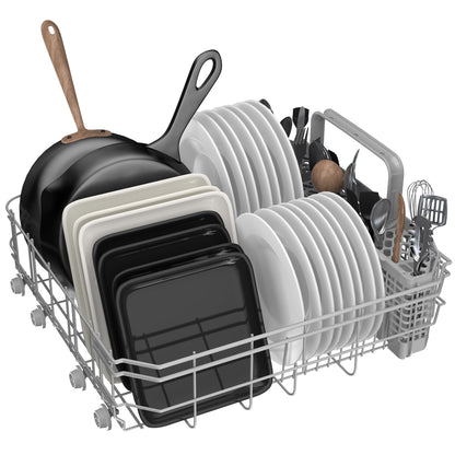 Empava 24” Built-in Dishwasher with Stainless Steel Tub, 15 Place Settings, 8 Wash Cycles, 3rd Racks, Auto Door Dry, 49 dB Quiet, ENERGY STAR Certified