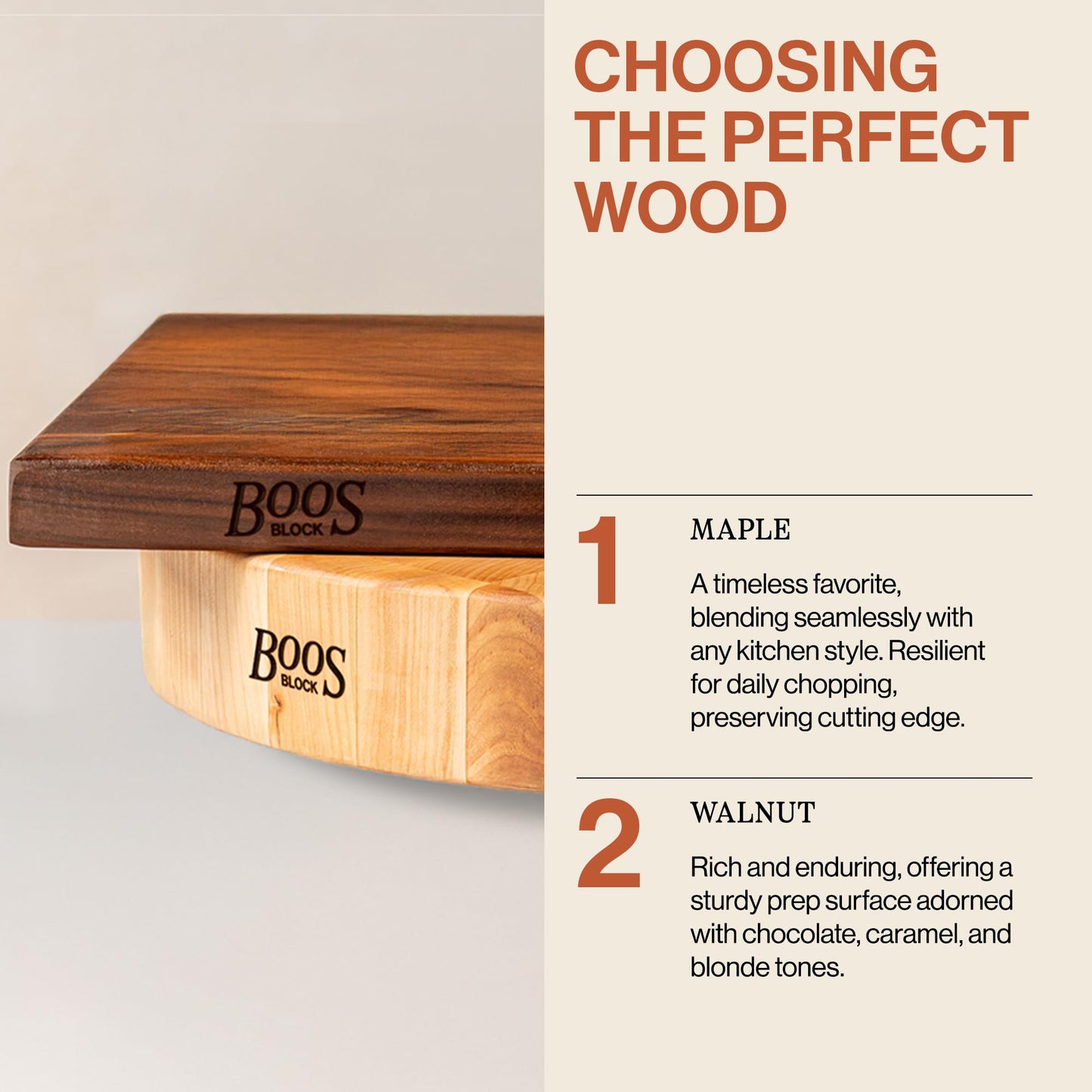 John Boos CCB Series Rectangular Wooden Maple Cutting Board 20”x15” – 2.25” Thick, 21-lb Reversible Butcher Block with End-Grain & Finger Grips – Made in the USA