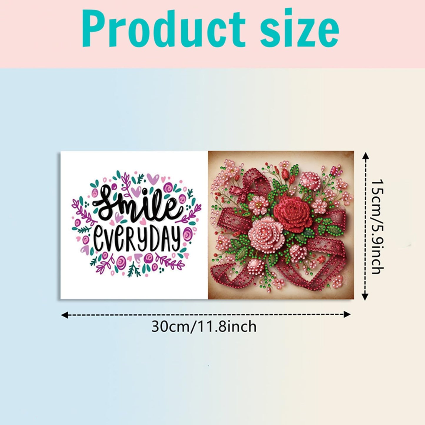 MaiYiYi 6 Pack DIY Flower Butterfly Diamond Art Greeting Cards, Rose Diamond Painting Greeting Cards, Daisy Diamond Art Cards with Envelopes for Family Friends Holiday Birthday