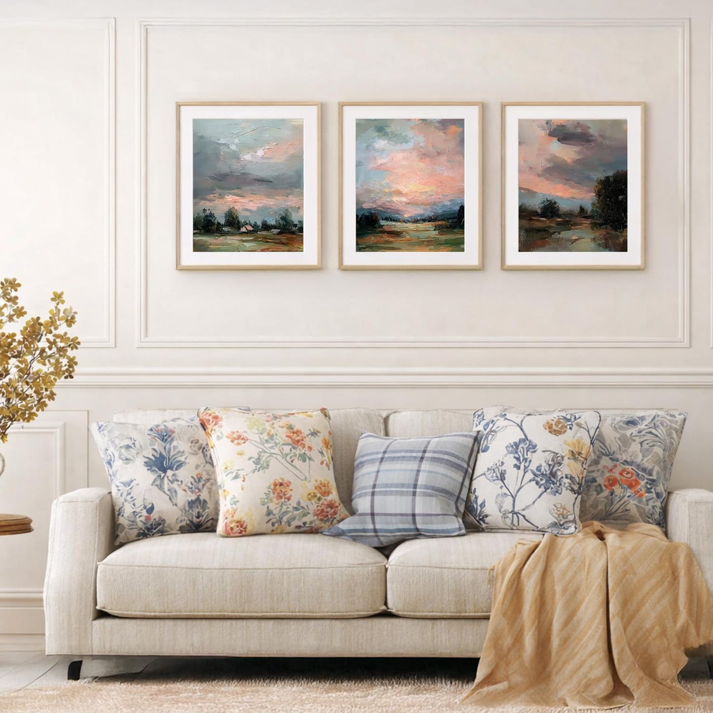 FUHYGU Diamond Painting Kits 3 Pack 9.8x11.8 Inches – Rustic Farmhouse Landscape Sunset Scenery, DIY Full Drill Diamond Art for Adults Beginners, Country Wall Decor Aesthetic Home Gift