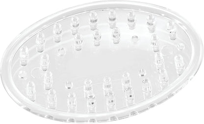 iDesign Clear Plastic Soap Saver Holder Tray for Bathroom, Shower, Kitchen, Set of 2