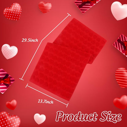 GreenPine 2 Pack Valentine's Day Hand Towels Red Heart Love Cute Bathroom Decorative Towels Set for Drying, Cleaning, Cooking, Holiday 13.7'' x 29.5''