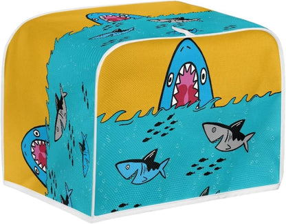 Sharks Toaster Cover for 4 Slice, Dust and Fingerprint Protection for Long Slot Toasters