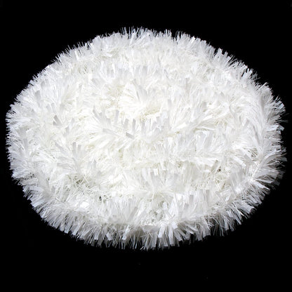 FOIMAS 33FT Christmas Tinsel Garland, White Twisted Metallic Hanging Garland for Christmas Tree, Fireplace Home