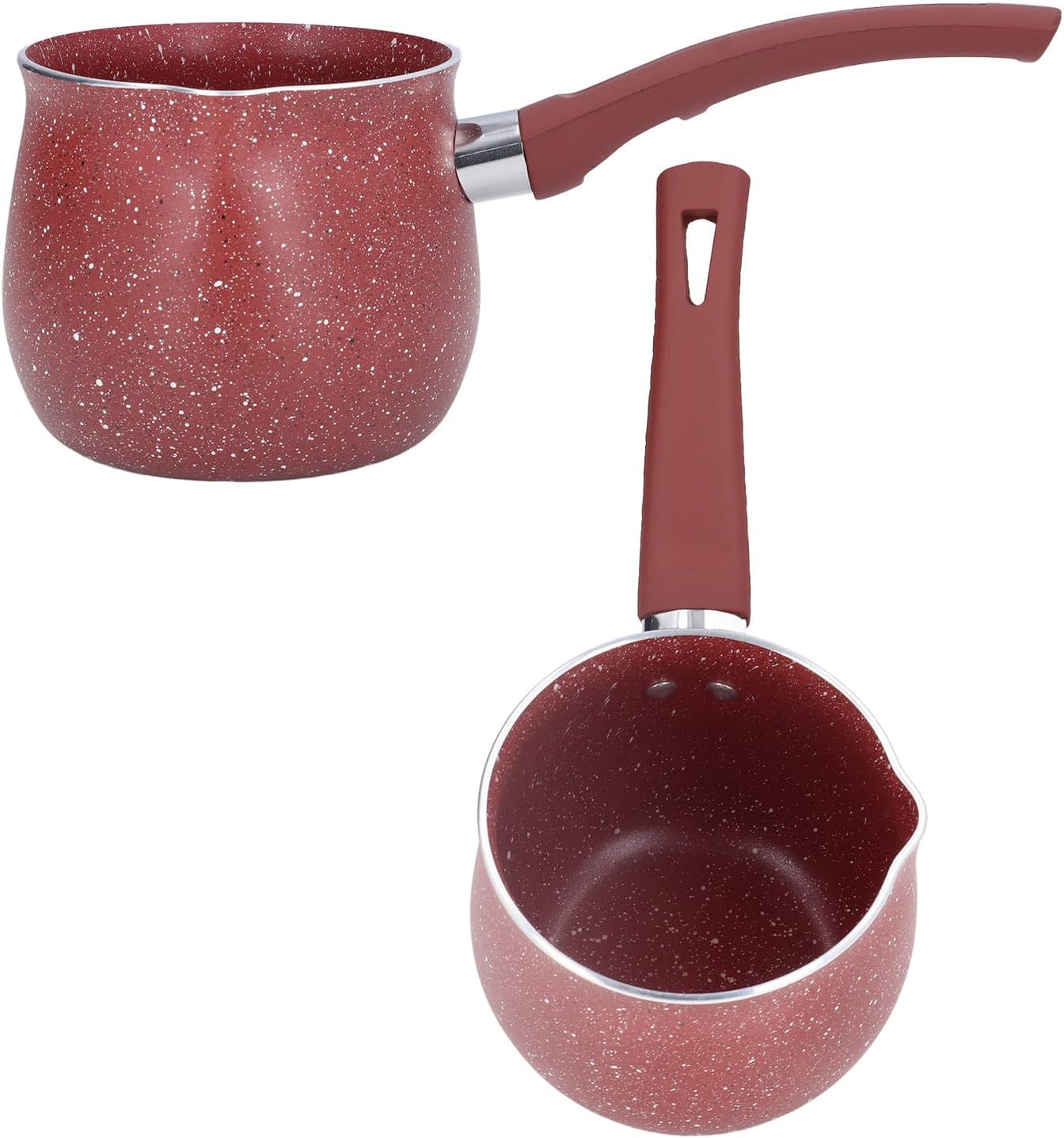 Nonstick Coating Milk Pan with Lid, Mini Milk Pot, Single Handle Anti-Scalding Saucepan, Lightweight Kitchen Cooking