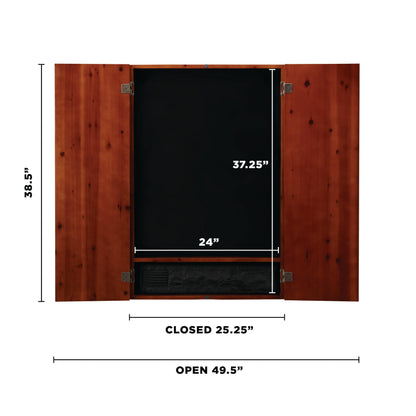 Viper by GLD Products Metropolitan Solid Wood Cabinet & Electronic Dartboard Play-Ready Bundle: Deluxe Set (797 Dartboard and Darts), Cinnamon Finish, One Size