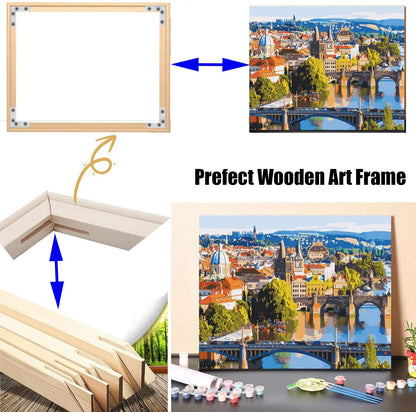 2 Set 12"X 16" DIY Wood Canvas Stretcher Bars,Removable Canvas Frames Kit,Lightweight Sturdy Stretcher Frames for Oil Painting,Diamond Painting,Canvas Painting and Needle Arts Supplies (12in*16in)