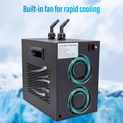 SDLOOL Aquarium Chiller 42gal, 1/10 HP Water Chiller 160L Fish Tank Hydroponics Cooling System with Quiet Design Refrigeration Compressor for Water Weeds Axolotl Jellyfish Coral Shrimp