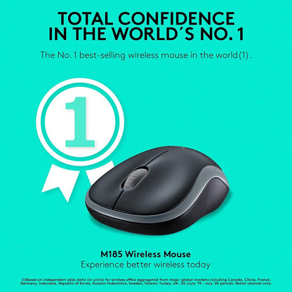 Logitech Wireless Mouse M185 (Swift Grey)