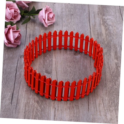 Yardwe 2pcs DIY Picket Garden Plastic Rail Fence Mini Fence for Christmas Village Trees Supplies