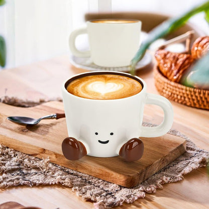 EWCEFIC Coffee Mugs,Cute funny Mug For Women, 12.8oz/380ml Unique Ceramic Coffee Tea Cups, Office Mug Gift (chocolate)