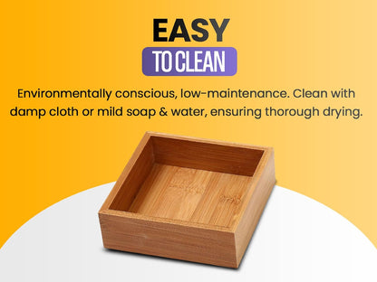YBM Home 324-6 Drawer Organizer Storage Box, Natural, 6x6x2 inch