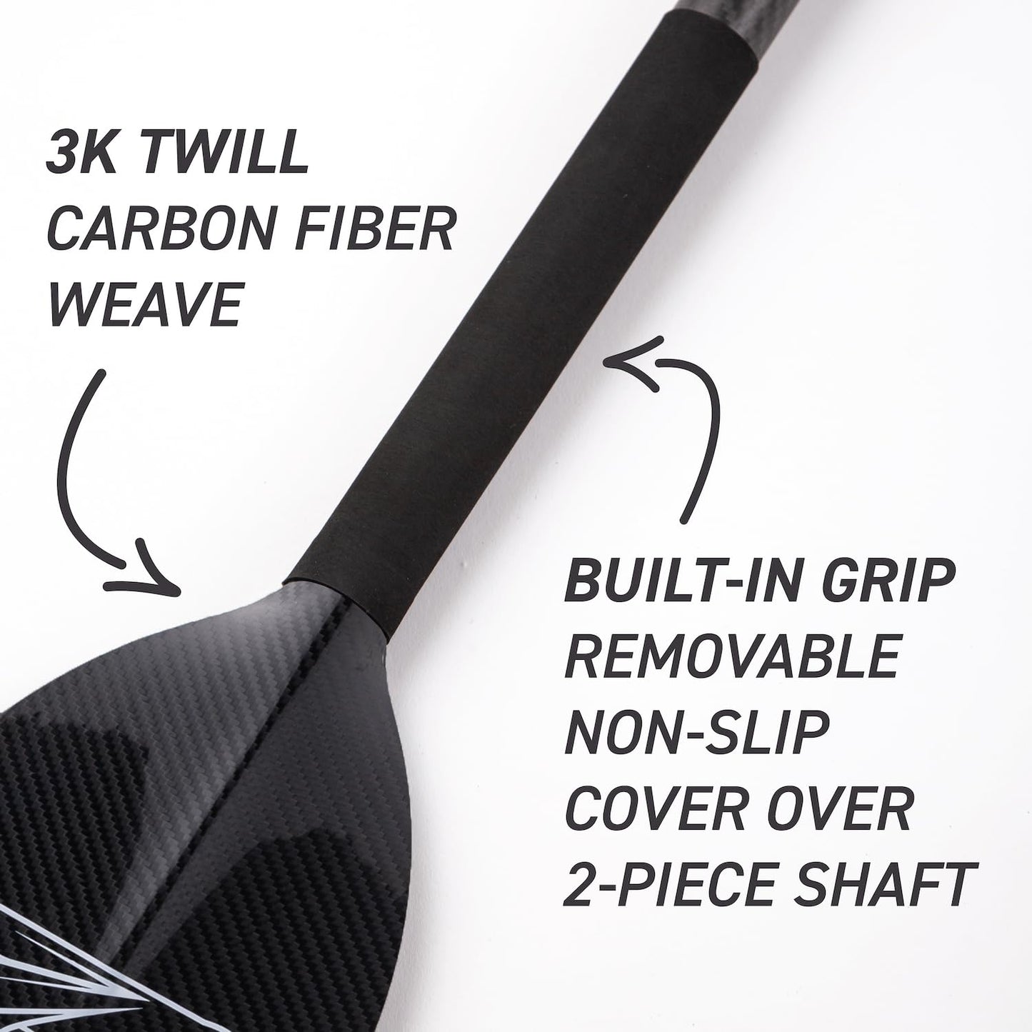 Hornet Watersports Dragon Boat Paddle - Black Glossy- Adjustable Carbon Fiber Dragon Boat Paddle - IDBF Approved - Dragon Boat Accessories (Leverlock Adjustable)