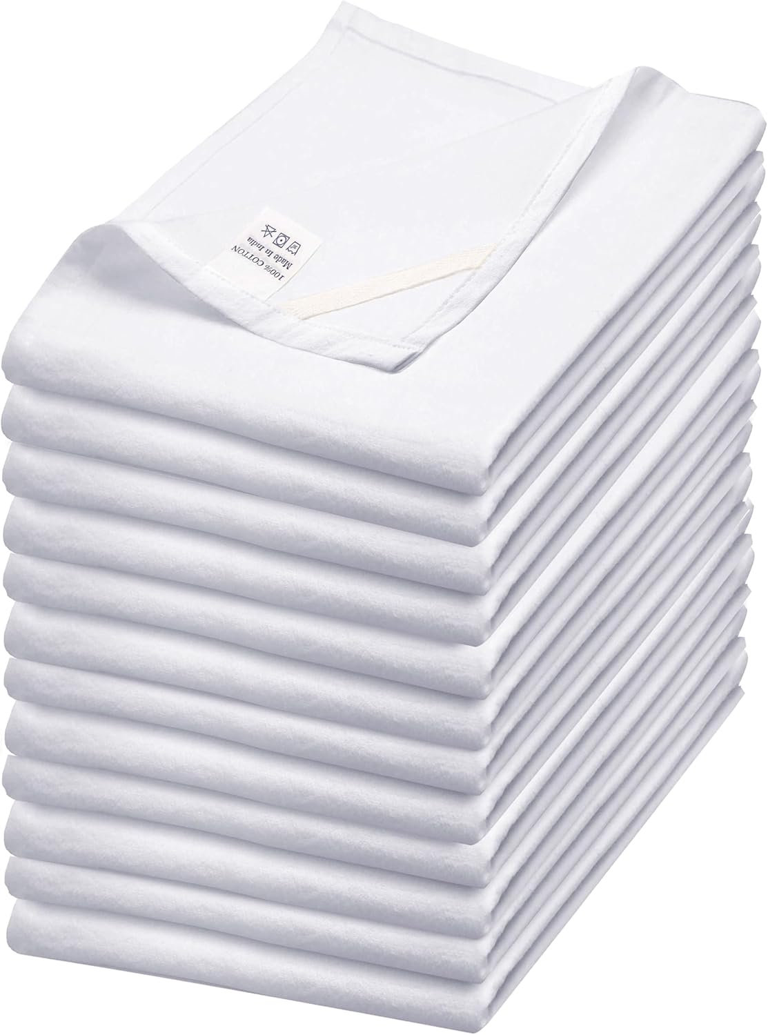 12 Pack 15"x25" Flour Sack Towels| Tea Towel for Crafts| Kitchen Dish Cotton Blank Towel for Embroidery|Baking Bread