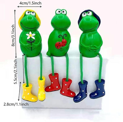 Cute Frog Garden Decor, Sitting Frog Statue Outdoor, 6.2inch Resin Frogs for Yard Patio Garden Decor