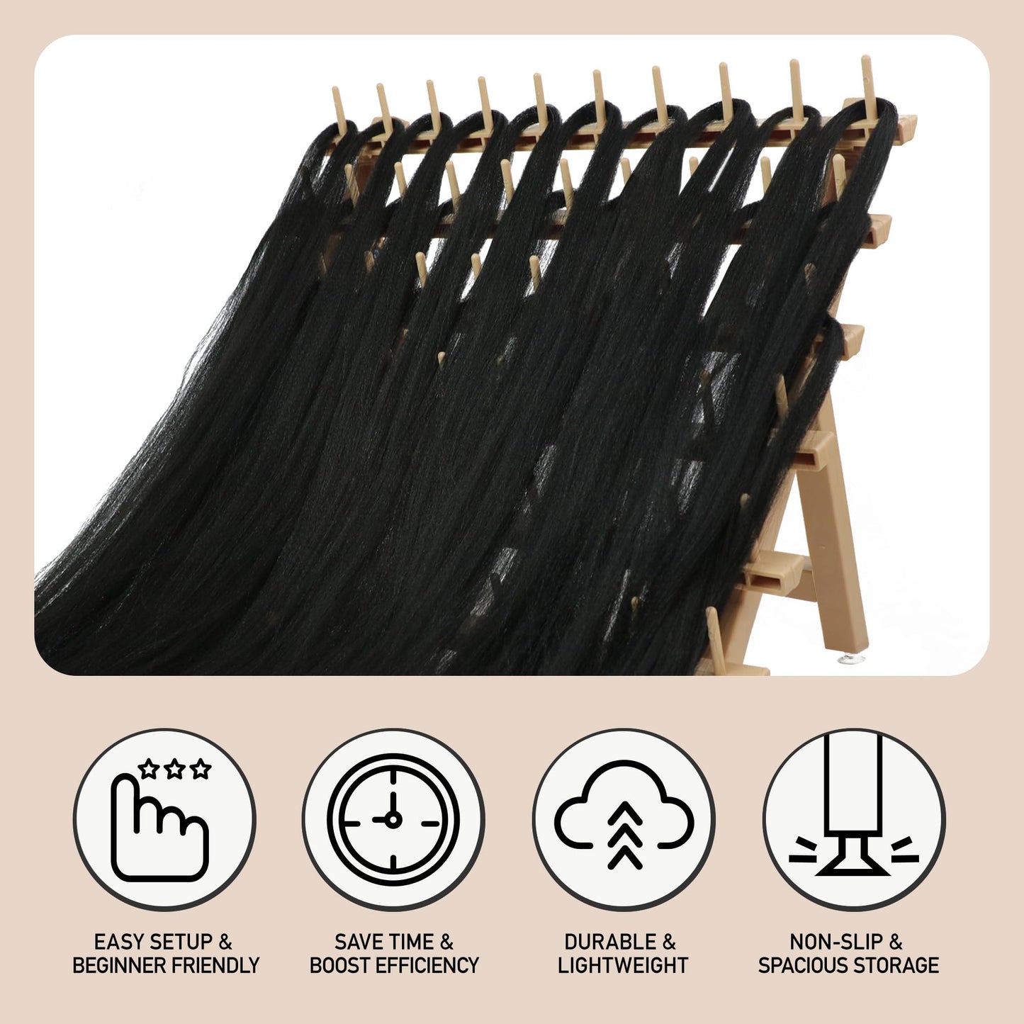 Laflare Braid Rack 60 Spools, PP Braiding Hair Stand, Thread Rack, Sewing Organizer, Quilting, Embroidery - Versatile Extension Holder