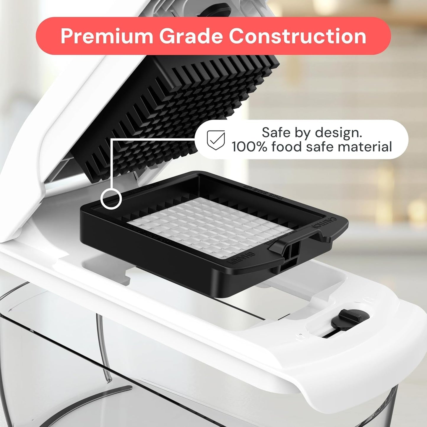 EaglestarEX Vegetable Chopper Mandoline Slicer, Food Veggie Chopper, Cheese Grater, Onion Vegetable Cutter with Container, Dicer, Kitchen Gadgets & Essentials, White/black