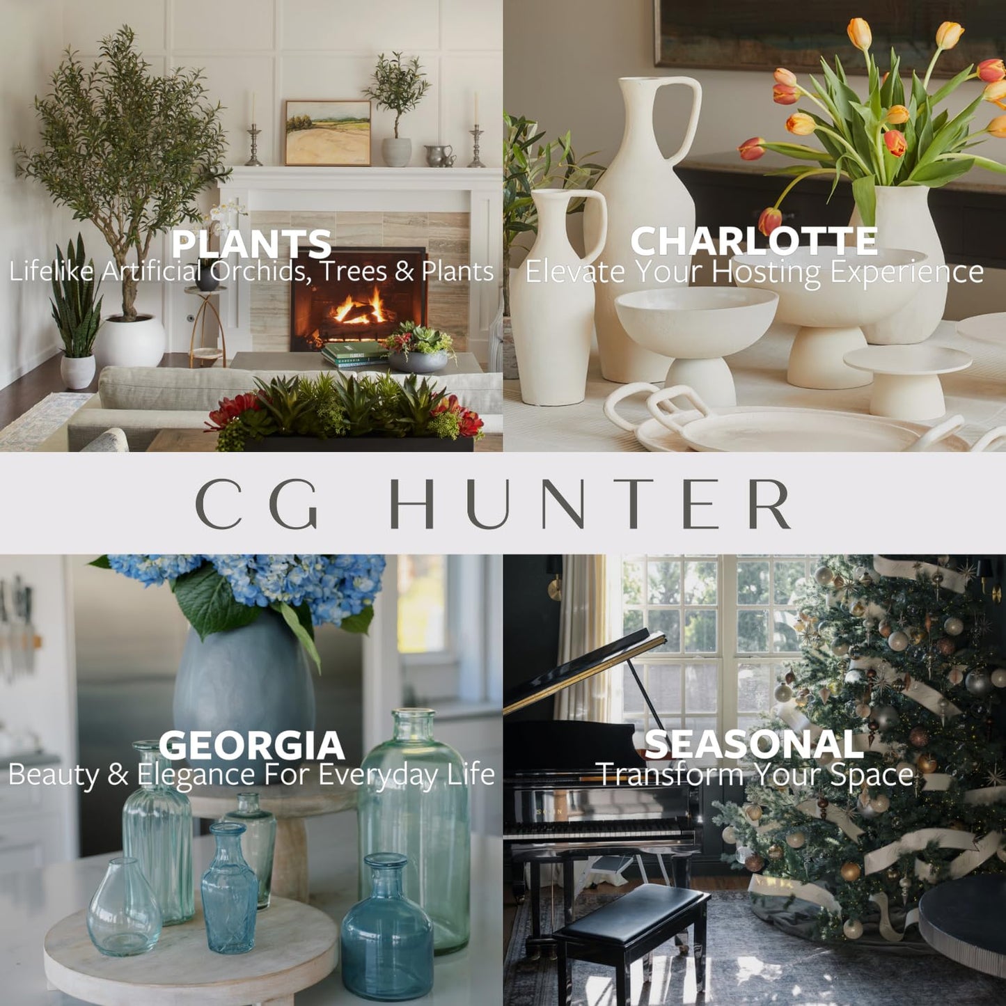 CG Hunter Faux Fruitless Olive Tree, Premium Artificial Indoor Tree Stands 4' Tall, Lifelike-Leaves & Hand Painted Trunk, Planter Pot Included