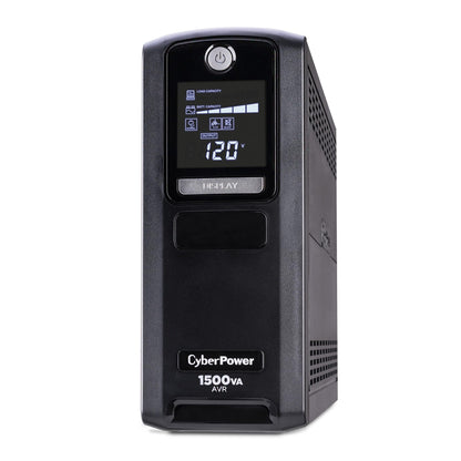 CyberPower CP1500GAVR Line‑Interactive UPS Battery Backup, 1500VA/900W, AVR, 10 Outlets, LCD Display, Mini-Tower, UL Certified
