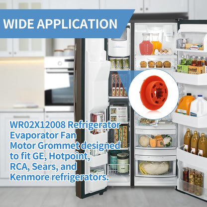WR02X12008 Refrigerator Evaporator Fan Motor Grommet for GE & Hotpoint Refrigerators, Replacement Parts