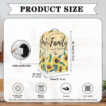 DISNIMO Sunflower Letter Blender Dust Cover - Kitchen Appliance Cover for Stand Mixer or Coffee Machine