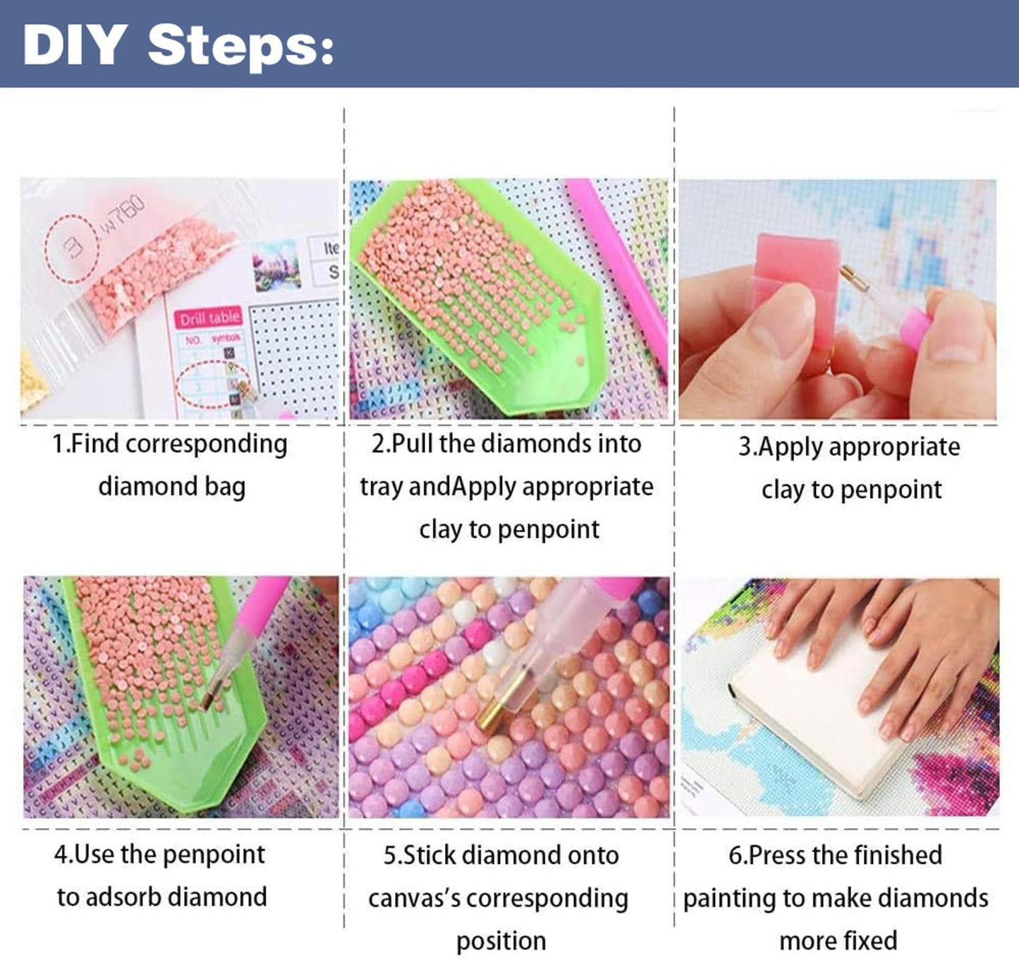 ijbnhd 3 Pack Diamond Art Kits for Adults, Animals Diamond Painting Kits for Adults Beginners, 5D DIY Paint with Diamonds Gem Art Dots Set for Home Wall Decor 12 x 16 Inch (Bear and Tiger)