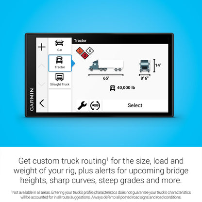 Garmin dezl OTR620 GPS Truck Navigator with 6-Inch Touchscreen Display, 1280p Resolution, and Birdseye Direct Satellite Imagery Support (Black) (Renewed)