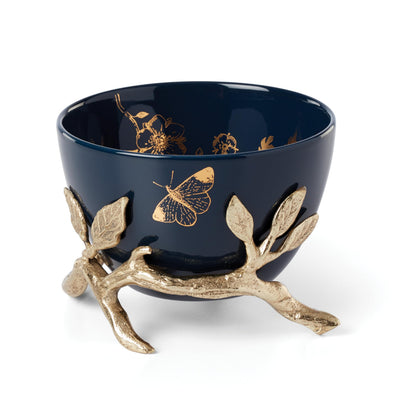 Lenox 890734 Sprig & Vine Bowl with Gold Stand, 4.5"D x 2.75"H, 1 Count