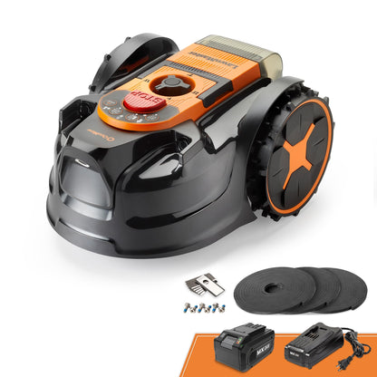 LawnMaster OcuMow 400 Series Robot Lawn Mower with Optical Navigation & Systematic Cutting – VBRM601YCM AD