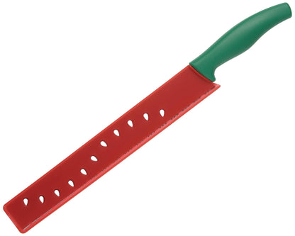 Kuhn Rikon Watermelon Knife, Serrated Fruit Slicer for Watermelon and Large Fruit, Long Blade for Clean Slicing, Easy Cutting Tool