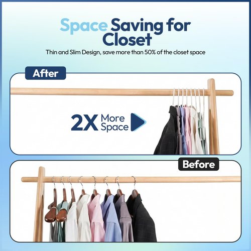 coconino Plastic Hangers 20 Pack - Non-Slip Clothes Hangers with Built-in Hooks - Heavy Duty Space Saving Coat Hangers for Closet - Durable Clothing Hanger for Shirts, Pants, Dress, Coats - White