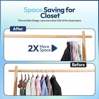 coconino Plastic Hangers 20 Pack - Non-Slip Clothes Hangers with Built-in Hooks - Heavy Duty Space Saving Coat Hangers for Closet - Durable Clothing Hanger for Shirts, Pants, Dress, Coats - White