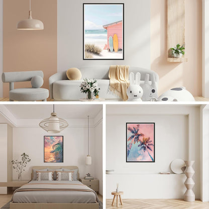 WUDWL 3 Pack Diamond Art Kits for Adults Beginner, DIY Beach Painting Diamond Painting Kits 5D Diamond Dots Gem Art Crafts with Tools,Round Full Drill Funny Crafts for Home Wall Decor&Gift-12x16in