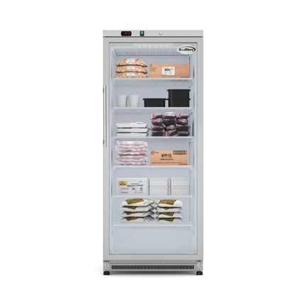 KoolMore 21 Cu. Ft. Commercial Freezer with Glass Door in White - Manual Defrost (KM-FMD20WGD)